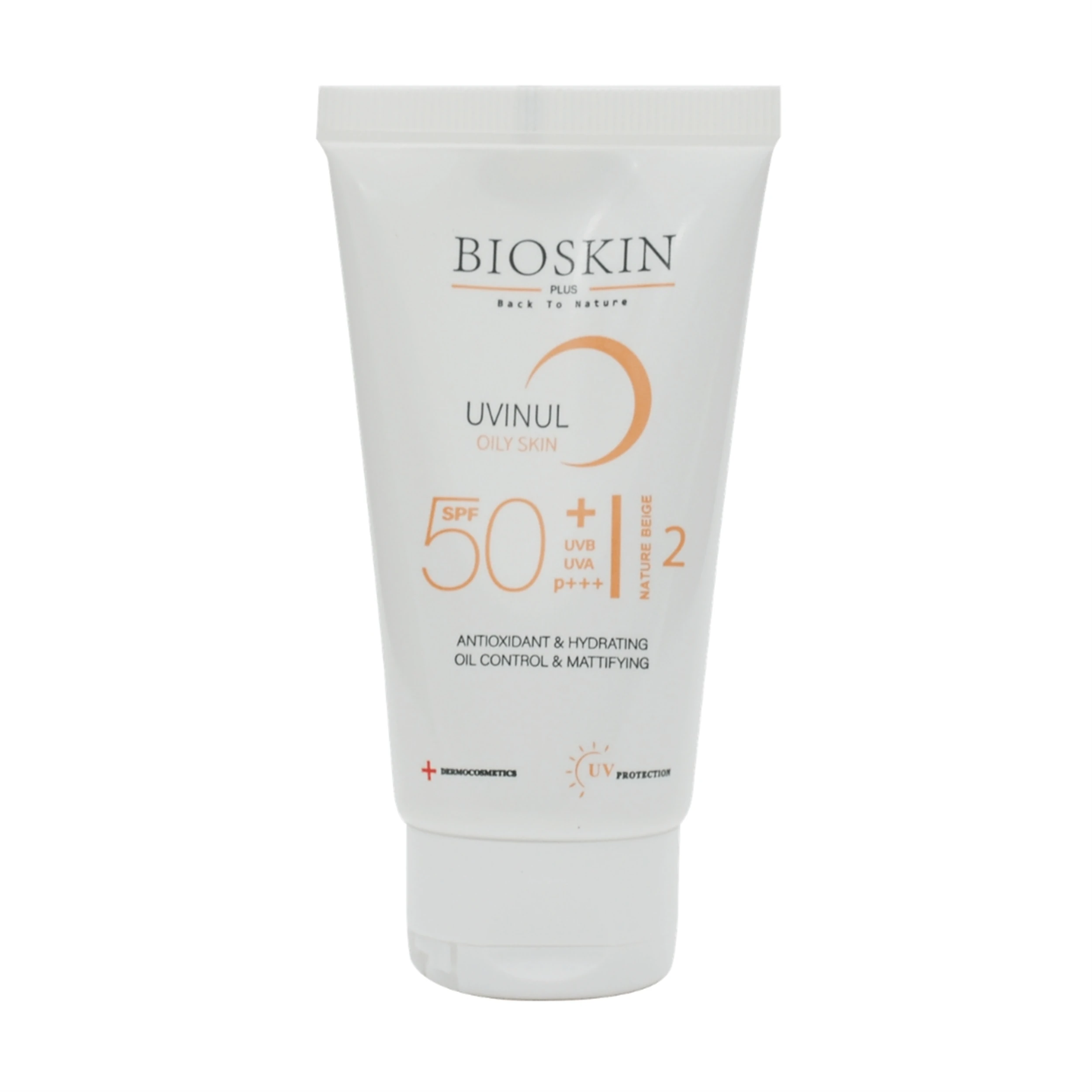 کرم ضد آفتاب بایو اسکین پوست چرب و مختلط SPF50 بژ طبیعی حجم 40 میلی لیتر