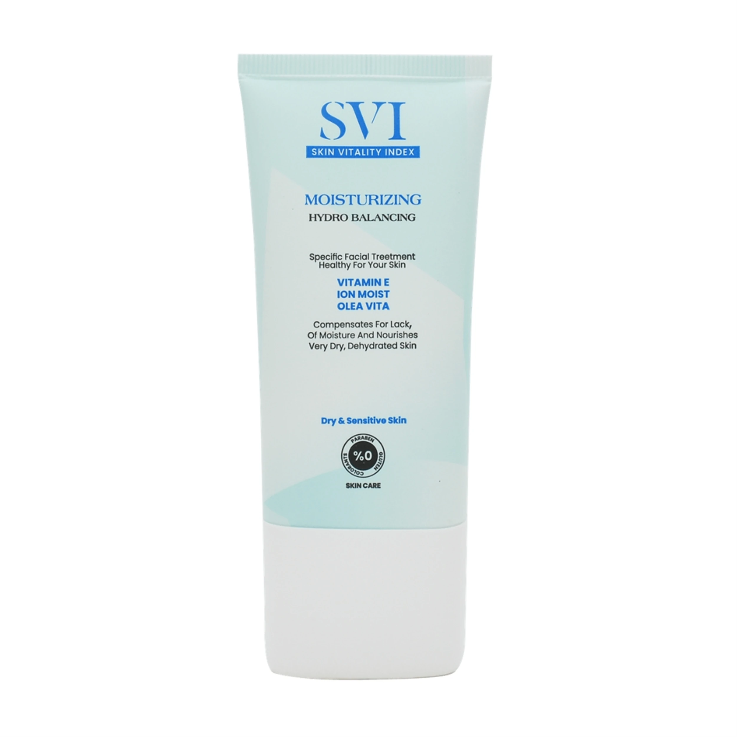 کرم مرطوب کننده صورت اس وی آی مدل MOISTURIZING مناسب پوست خشک و حساس حجم 50 میلی لیتر